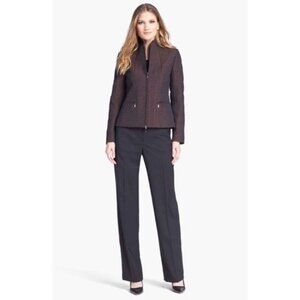 Zanella Goldie Black Wool Pants Straight Flat Front Size 12